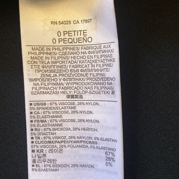 NWT Banana Republic 0P Black Fit & Flare Dress with Back Cutout - Picture 12 of 13